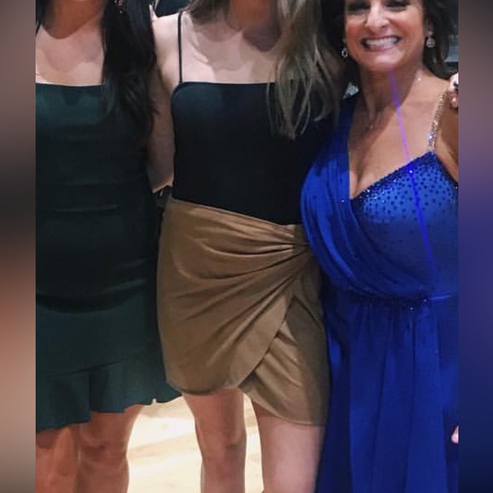 Brown velvet wrap skirt